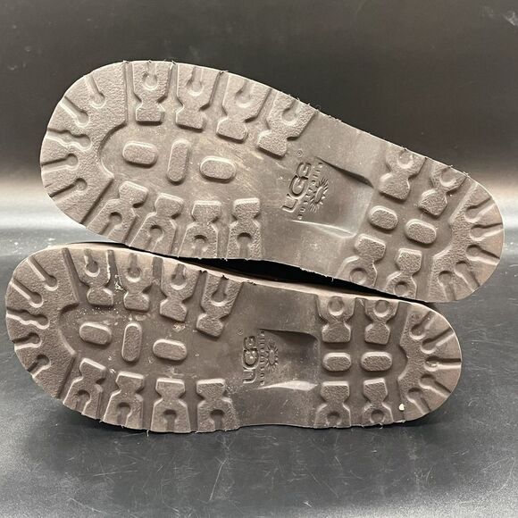 Ugg Brown Suede Leather Shearling Lined Short Boots 5263 Women's Size 4 - Picture 9 of 9